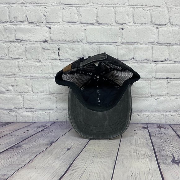 Pony Tail Women Hat Cap Strap Back Gray Distressed Mesh Back C.C. Ladies - Picture 6 of 9